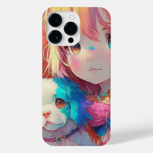 Funda Para iPhone 14 Pro Max Anime Chica con pipa
