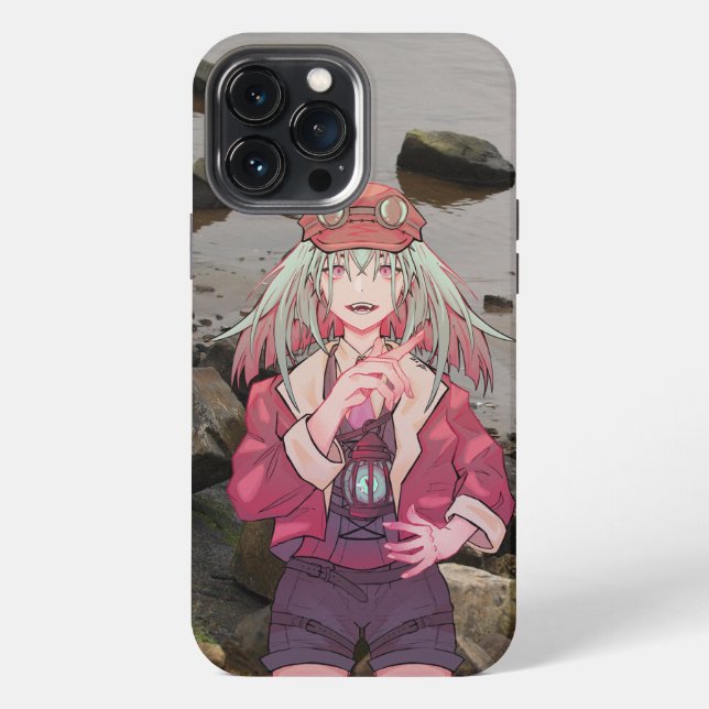 Funda Para iPhone anime, VTuber, V Tuber, rocks (Reverso )