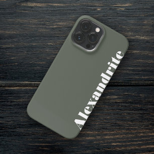 Funda Para iPhone 13 Pro Max Aniversario de cumpleaños moderno Sage Nombre blan