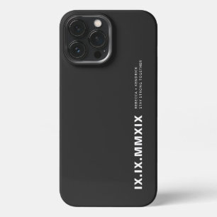 Funda Para iPhone 13 Pro Max Aniversario moderno Fecha de coincidencia de númer