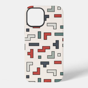 Funda Para iPhone 12 Antiguo patrón cuadrado de juego de video sin cost