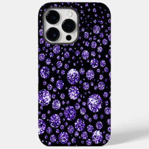 FUNDA PARA  iPhone 14 PRO MAX APARIENCIA DE DIAMANTE IRIDISCIENTE MORADO