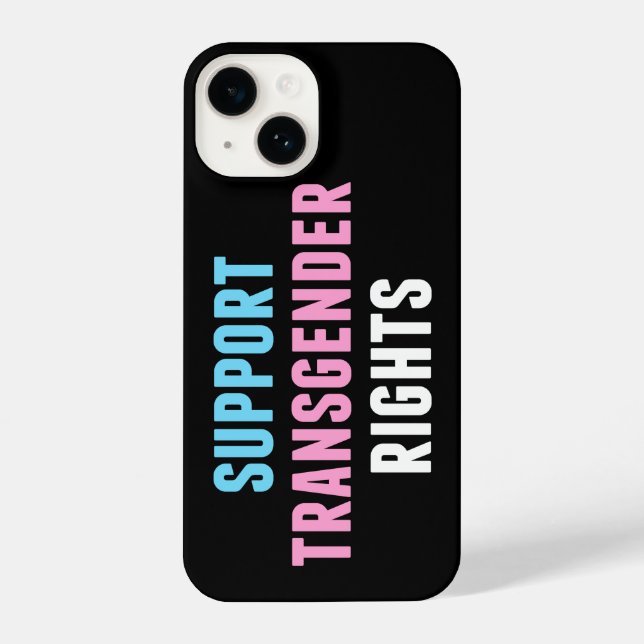 Funda Para iPhone Apoyar los derechos transgénero Trans Alate Black (Reverso )