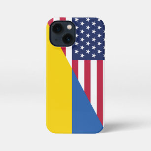 Funda Para iPhone 13 Mini Apoyo norteamericano hacia Ucrania Sherpa Blanket