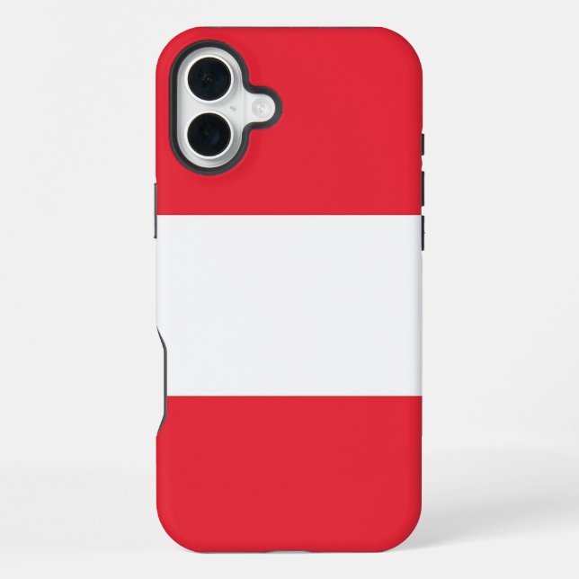 Funda Para iPhone Apple iPhone 16 Plus Mate, bandera de Austria (Reverso )