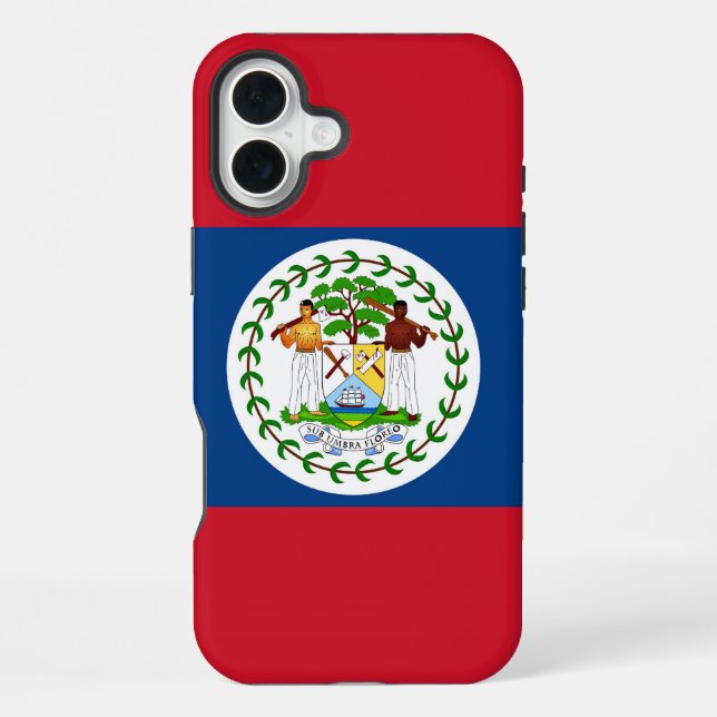 Funda Para iPhone Apple iPhone 16 Plus Mate, bandera de Belice (Reverso )