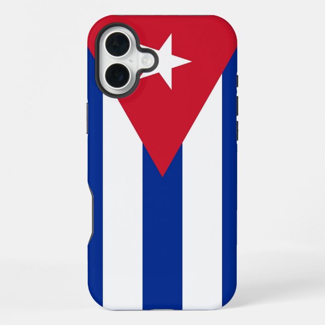 Funda Para iPhone Apple iPhone 16 Plus Mate, bandera de Cuba (Reverso )
