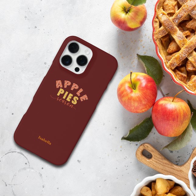 Funda Para iPhone Apple Pies Vibes Personalize Name Phone Case (Subido por el creador)