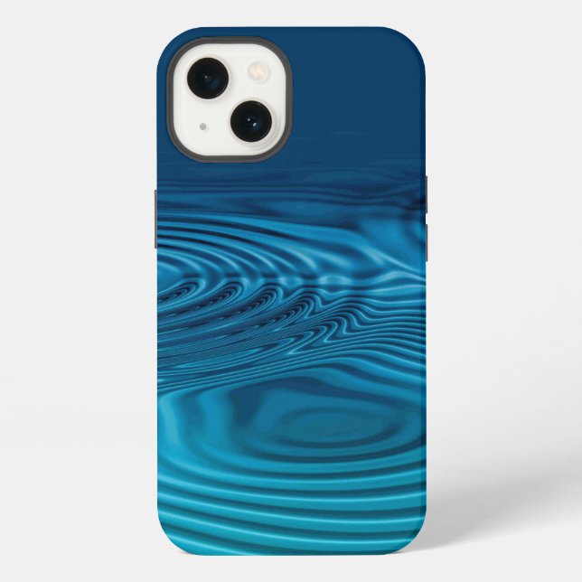Funda Para iPhone Aqua Blue Ripples (Reverso )