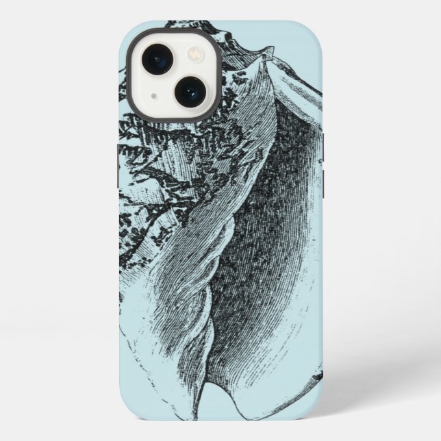 Funda Para iPhone Aqua Conch Shell (Reverso )