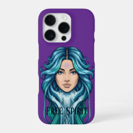 Funda Para iPhone 16 Pro Aquarius Lady: Custom Slim Violet Case