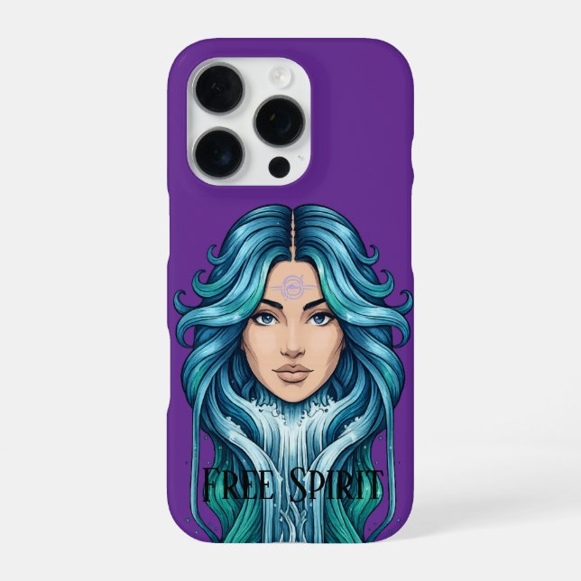 Funda Para iPhone Aquarius Lady: Custom Slim Violet Case (Reverso)