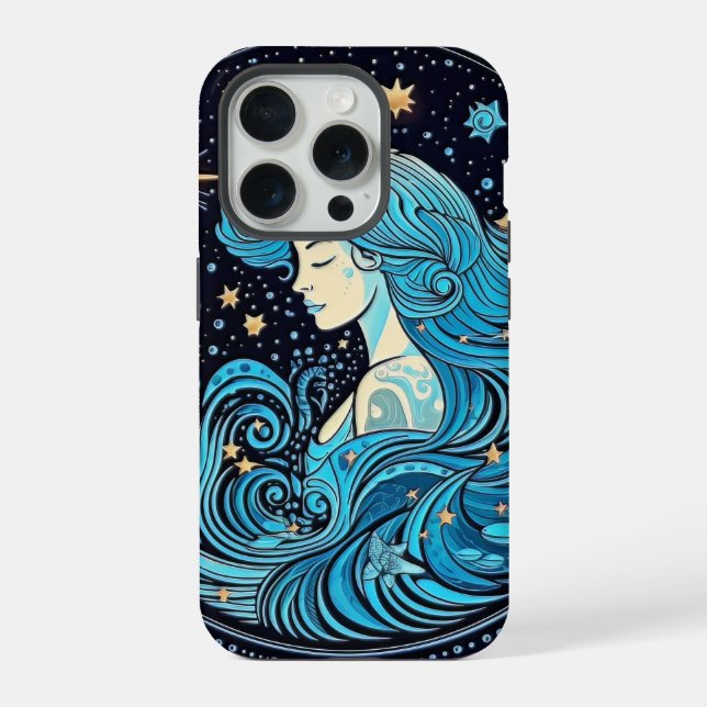 Funda Para iPhone Aquarius Zodiac (Reverso )