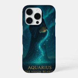 Funda Para iPhone 16 Pro Aquarius Zodiac Art – Celestial Water Bearer