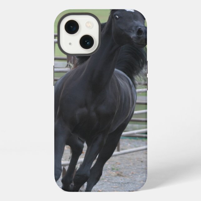 Funda Para iPhone Árabe negro Prancing (Reverso )