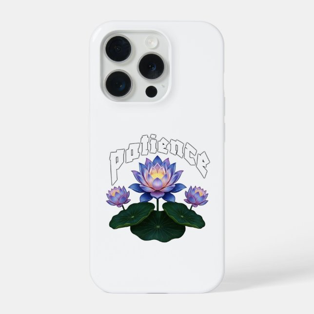 Funda Para iPhone Arabic Calligraphy Sabr Patience - Zen Lotus Flowe (Reverso )