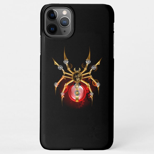 Funda Para iPhone Araña de vapor sobre negro (Reverso)