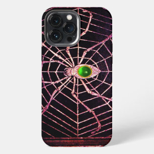 Funda Para iPhone 13 Pro Max ARAÑA Y RED Esmeralda Verde, Negro
