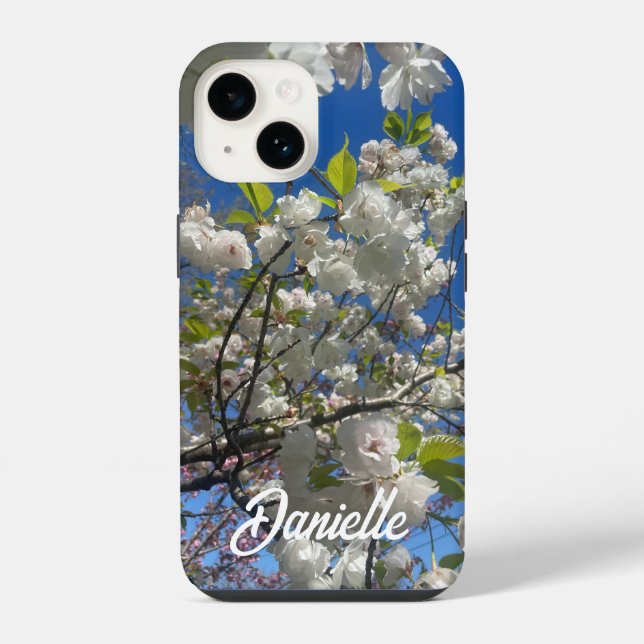 Funda Para iPhone árbol de flor de cerezo blanca (Reverso )
