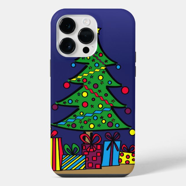 Funda Para iPhone árbol de Navidad (Reverso )