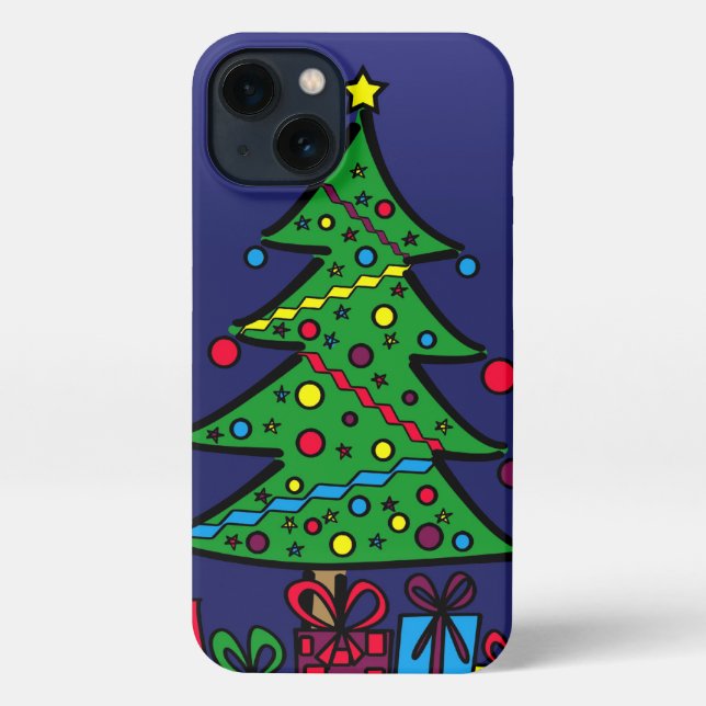 Funda Para iPhone árbol de Navidad (Reverso )