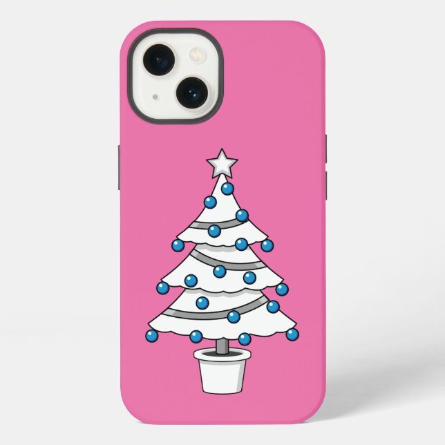 Funda Para iPhone Árbol de Navidad Blanco (Reverso )