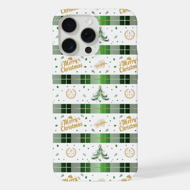Funda Para iPhone Árbol de Navidad del abogado - Escala de justicia (Reverso )