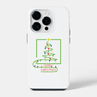 Funda Para iPhone 14 Pro Árbol de navidad estilizado con bombillas