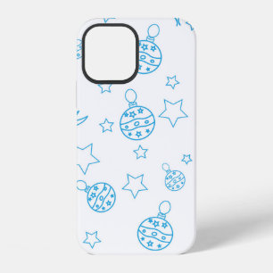 Funda Para iPhone 12 Árbol de Navidad, estrellas y bolas - simple sin c