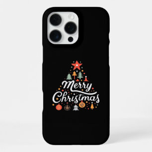 Funda Para iPhone 16 Pro Max Árbol de Navidad Feliz Navidad Clásico