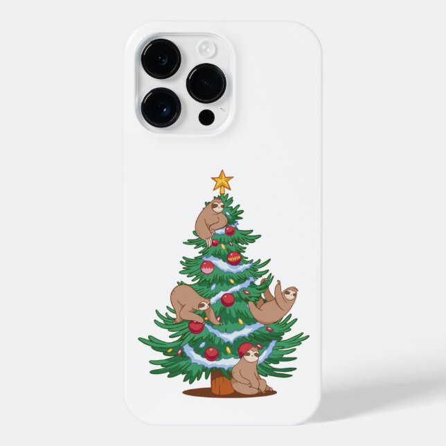 FUNDA PARA iPhone ÁRBOL DE NAVIDAD LIGERO (Reverso)