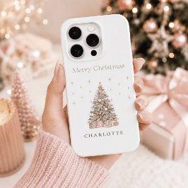 Árbol de Navidad moderno con rubor Personalizado p