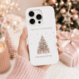Árbol de Navidad moderno con rubor Personalizado p