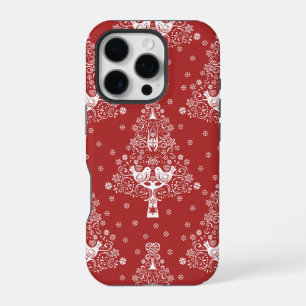 Funda Para iPhone 16 Pro Árbol de Navidad nórdico escandinavo