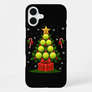 Funda Para iPhone 16 Plus Árbol de Navidad pelota de tenis festivo Xmas