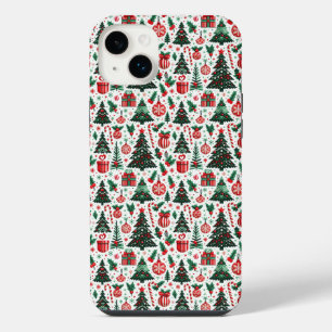 Funda Para iPhone 14 Plus Árbol de Navidad, regalos, caramelos