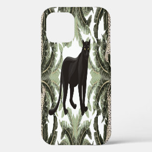Funda Para iPhone 12 Árbol de plátano Cheetah Patrón Tropical