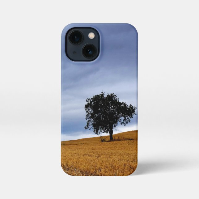 Funda Para iPhone Árbol en un campo de trigo (Reverso )
