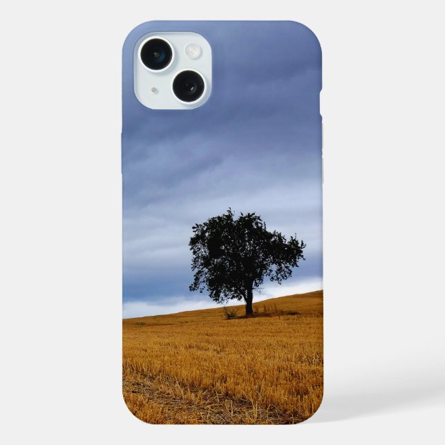 Funda Para iPhone Árbol en un campo de trigo (Reverso )