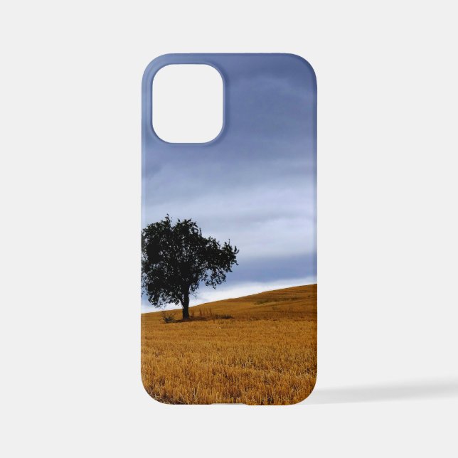 Funda Para iPhone Árbol en un campo de trigo (Reverso )
