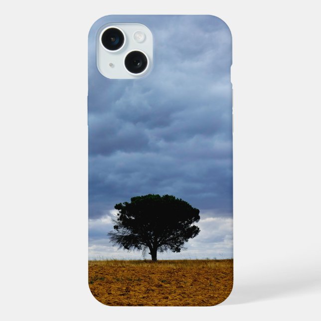 Funda Para iPhone Árbol en un campo vacío (Reverso )