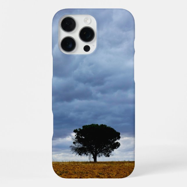Funda Para iPhone Árbol en un campo vacío (Reverso )