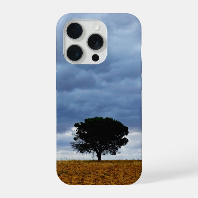 Funda Para iPhone Árbol en un campo vacío (Reverso )