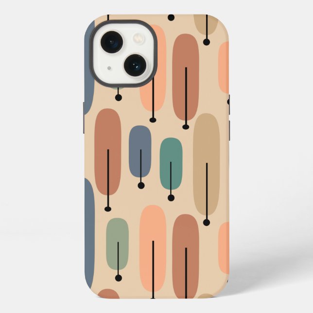 Funda Para iPhone Árboles Atómicos Retro (Reverso )