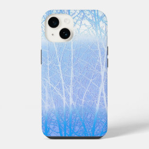 Funda Para iPhone 14 Árboles Brumosos Helados Baby Azul