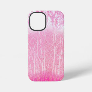 Funda Para iPhone 12 Mini Árboles brumosos helados en melocotón y rosa