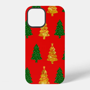 Funda Para iPhone 12 Árboles de pino abstractos con textura de papel de