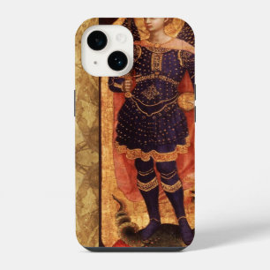 FUNDA PARA iPhone 14 ARCÁNGEL SAN MIGUEL CON DRAGÓN PARCHÉMINO ANTIGUO