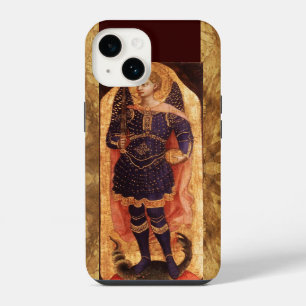 FUNDA PARA iPhone 14 ARCÁNGEL SAN MIGUEL CON DRAGÓN PARCHÉMINO ANTIGUO
