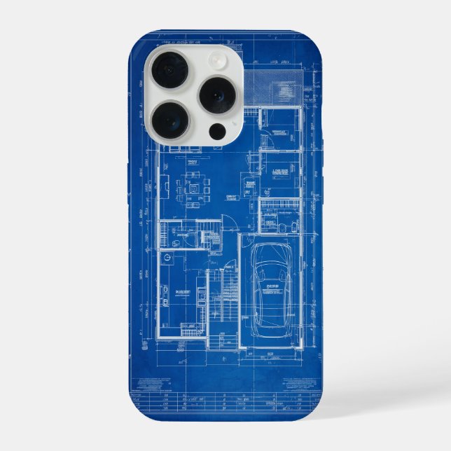 Funda Para iPhone Architectural Blueprint House Floor Plan Design (Reverso )